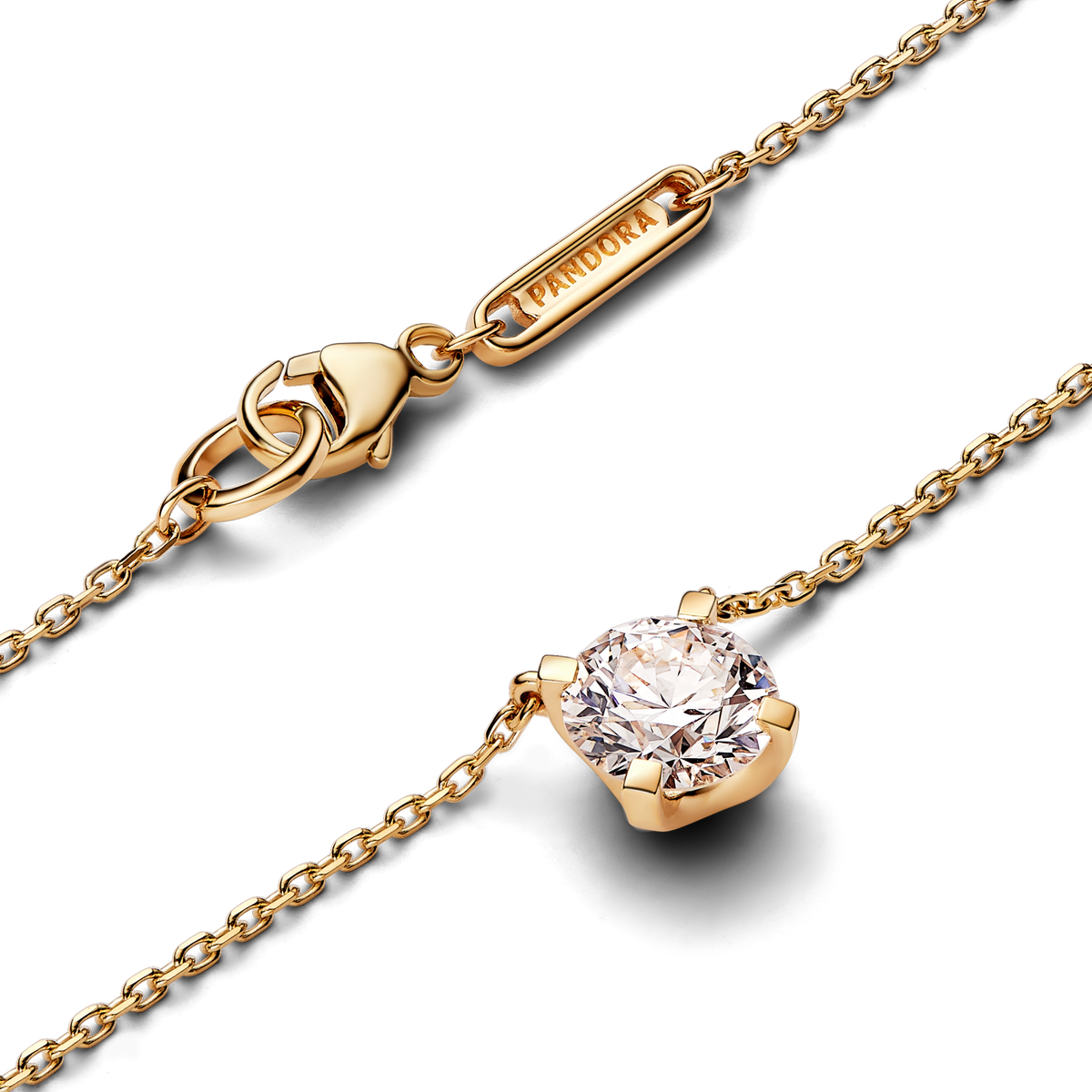 Pandora Era 14k Gold Lab-grown Diamond Pendant Necklace