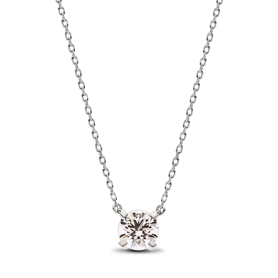 Pandora Era 14k White Gold Lab-grown Diamond Pendant Necklace