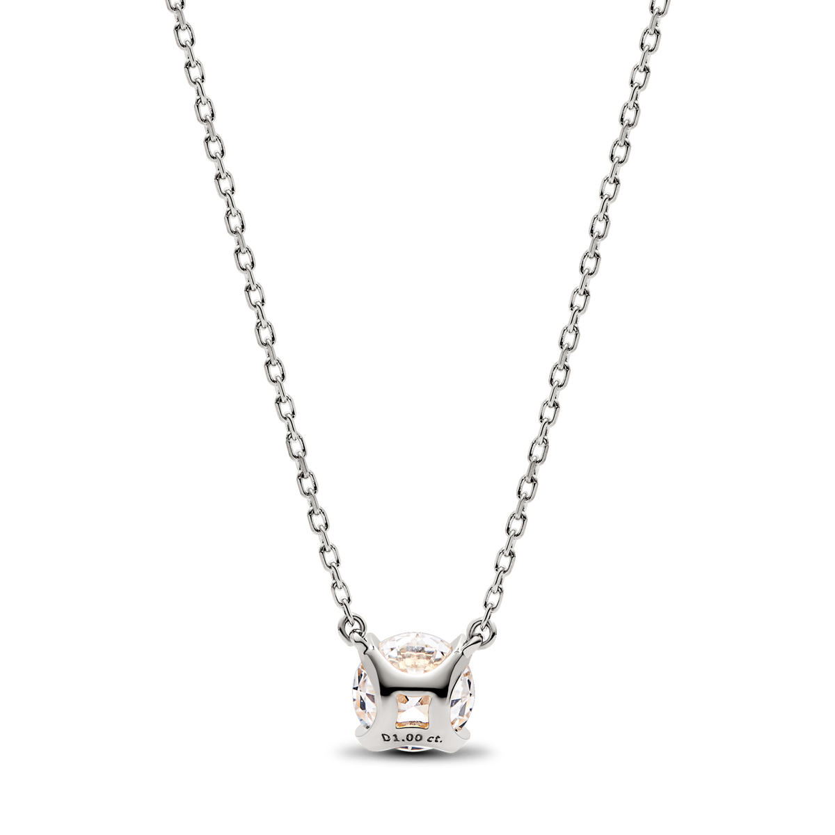 Pandora Era 14k White Gold Lab-grown Diamond Pendant Necklace