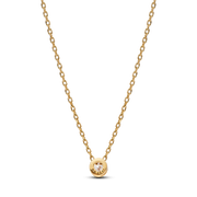 Pandora Era Bezel 14k Gold Lab-grown Diamond Pendant Necklace