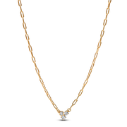 Pandora Era Lab-Grown Diamond Cluster Paperclip Chain Necklace