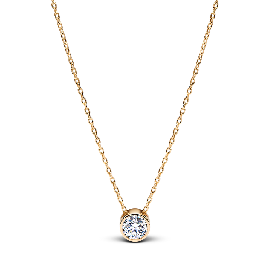 Pandora Era Bezel Lab-Grown Diamond Pendant Necklace