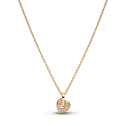 Pandora Talisman 14k Gold Lab-grown Diamond Pavé Heart Pendant Necklace