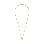Sparkling Round Halo Pendant Collier Necklace
