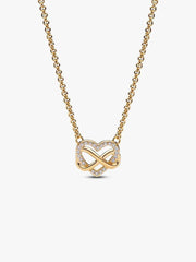 Sparkling Infinity Heart Collier Necklace