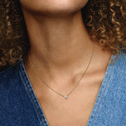 Triple Stone Heart Collier Necklace