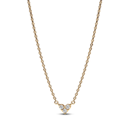 Triple Stone Heart Collier Necklace