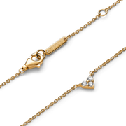 Triple Stone Heart Collier Necklace