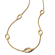 Organically Shaped Oval & Treated Freshwater Cultured Pearl Necklace