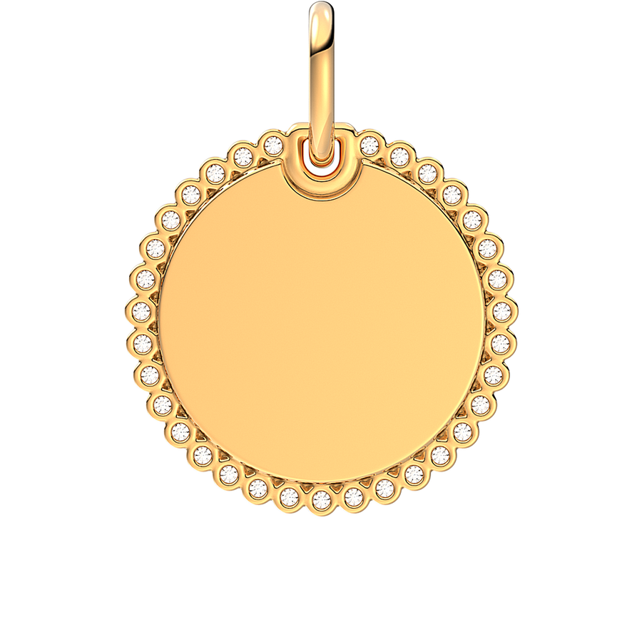 Engravable Round Tag Pendant