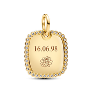 Engravable Square Tag Pendant