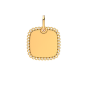 Engravable Square Tag Pendant