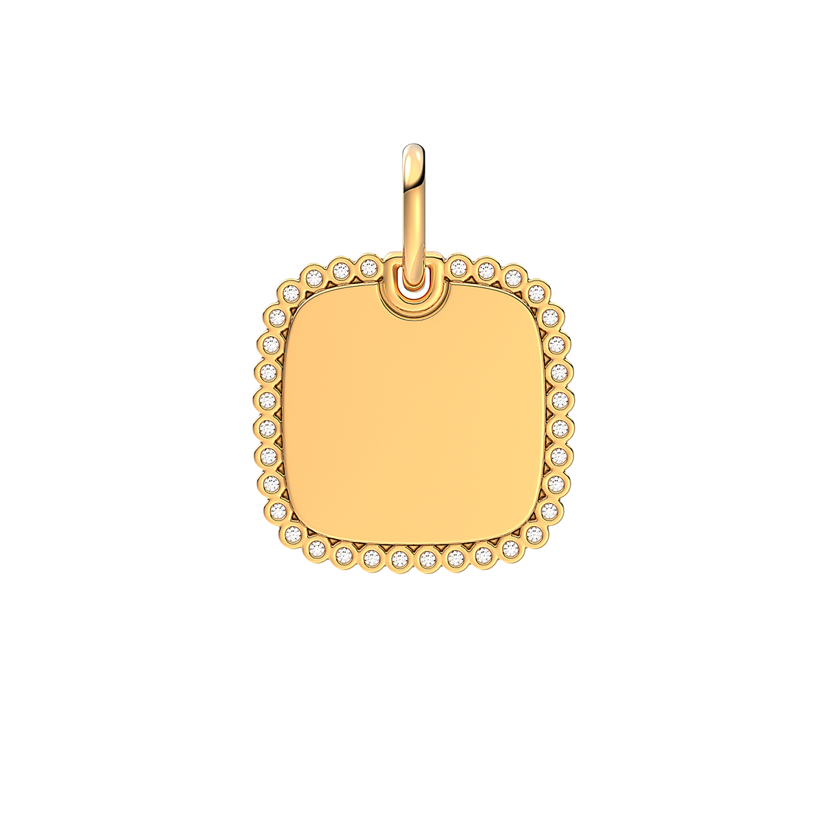 Engravable Square Tag Pendant