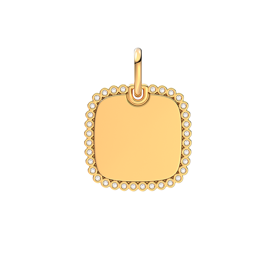 Engravable Square Tag Pendant