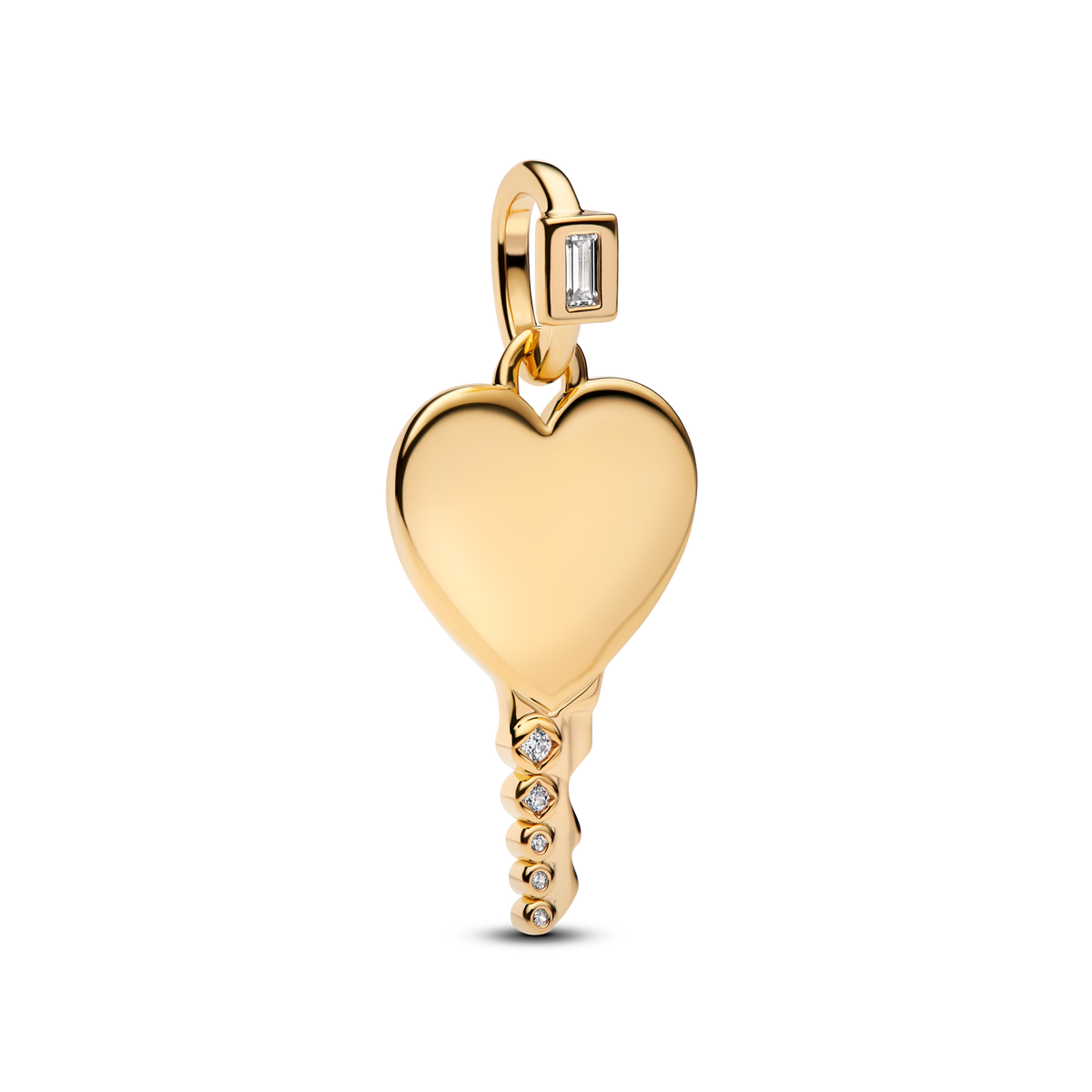 Engravable Heart Key Pendant