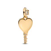 Engravable Heart Key Pendant Necklace