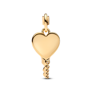 Engravable Heart Key Pendant