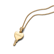 Engravable Heart Key Pendant