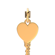 Engravable Heart Key Pendant