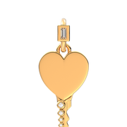 Engravable Heart Key Pendant