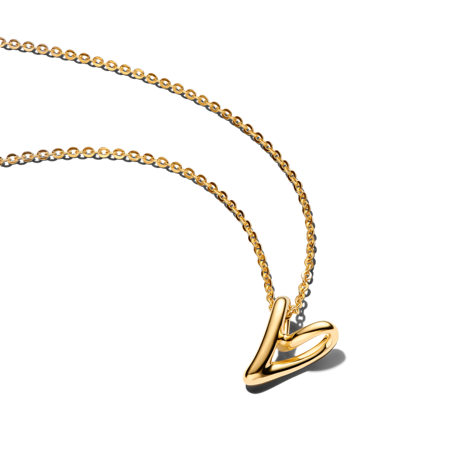 Organically Shaped Heart Small Pendant Necklace