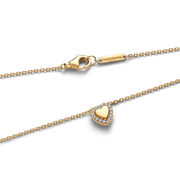 Engravable Heart Halo Collier Necklace