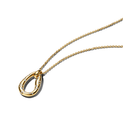 Organically Shaped Stone-Set Pendant Necklace