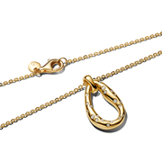 Organically Shaped Stone-Set Pendant Necklace