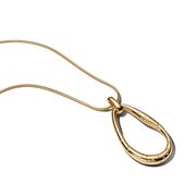 Organically Shaped Stone-Set Statement Pendant Necklace