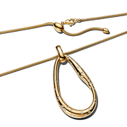 Organically Shaped Stone-Set Statement Pendant Necklace