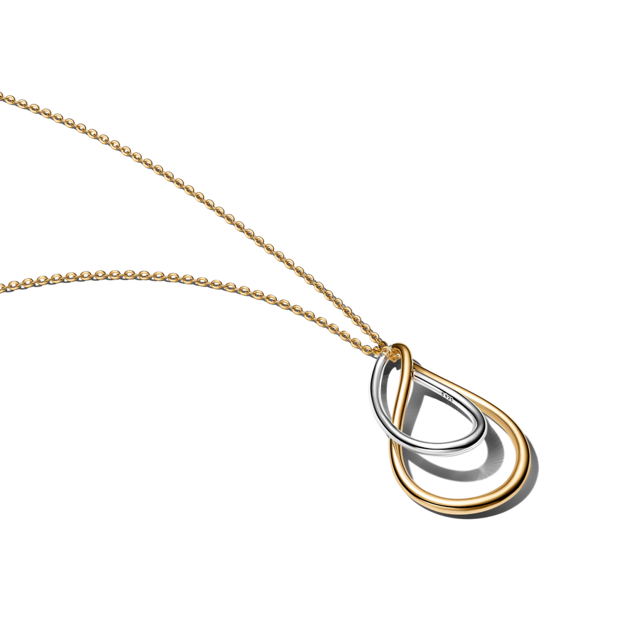 Two-Tone Double Pendant Necklace