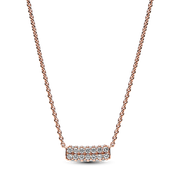 Pandora Timeless Pavé Double-row Bar Collier Necklace
