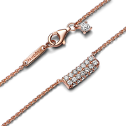 Pandora Timeless Pavé Double-row Bar Collier Necklace