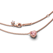 Pink Heart Collier Necklace