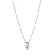 Double Heart Pendant Sparkling Collier Necklace