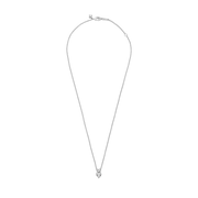 Double Heart Pendant Sparkling Collier Necklace
