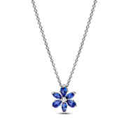 Sparkling Blue Herbarium Cluster Pendant Necklace