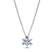 Sparkling Blue Herbarium Cluster Pendant Necklace