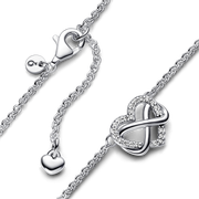 Sparkling Infinity Heart Collier Necklace