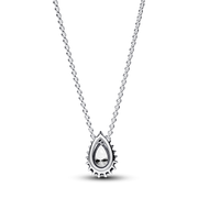 Sparkling Pear Halo Collier Necklace