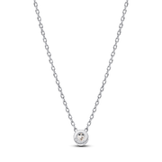 Pandora Era Bezel Sterling Silver Lab-grown Diamond Pendant Necklace