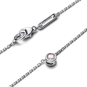 Pandora Era Bezel Sterling Silver Lab-grown Diamond Pendant Necklace