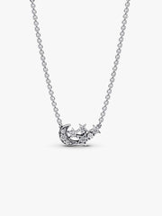 Sparkling Moon & Star Collier Necklace