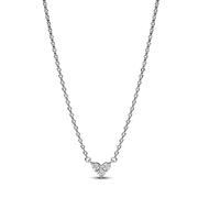 Triple Stone Heart Collier Necklace