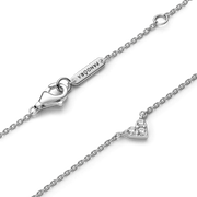 Triple Stone Heart Collier Necklace