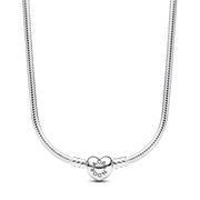 Pandora Moments Heart Clasp Snake Chain Necklace