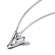 Organically Shaped Heart Pendant Necklace