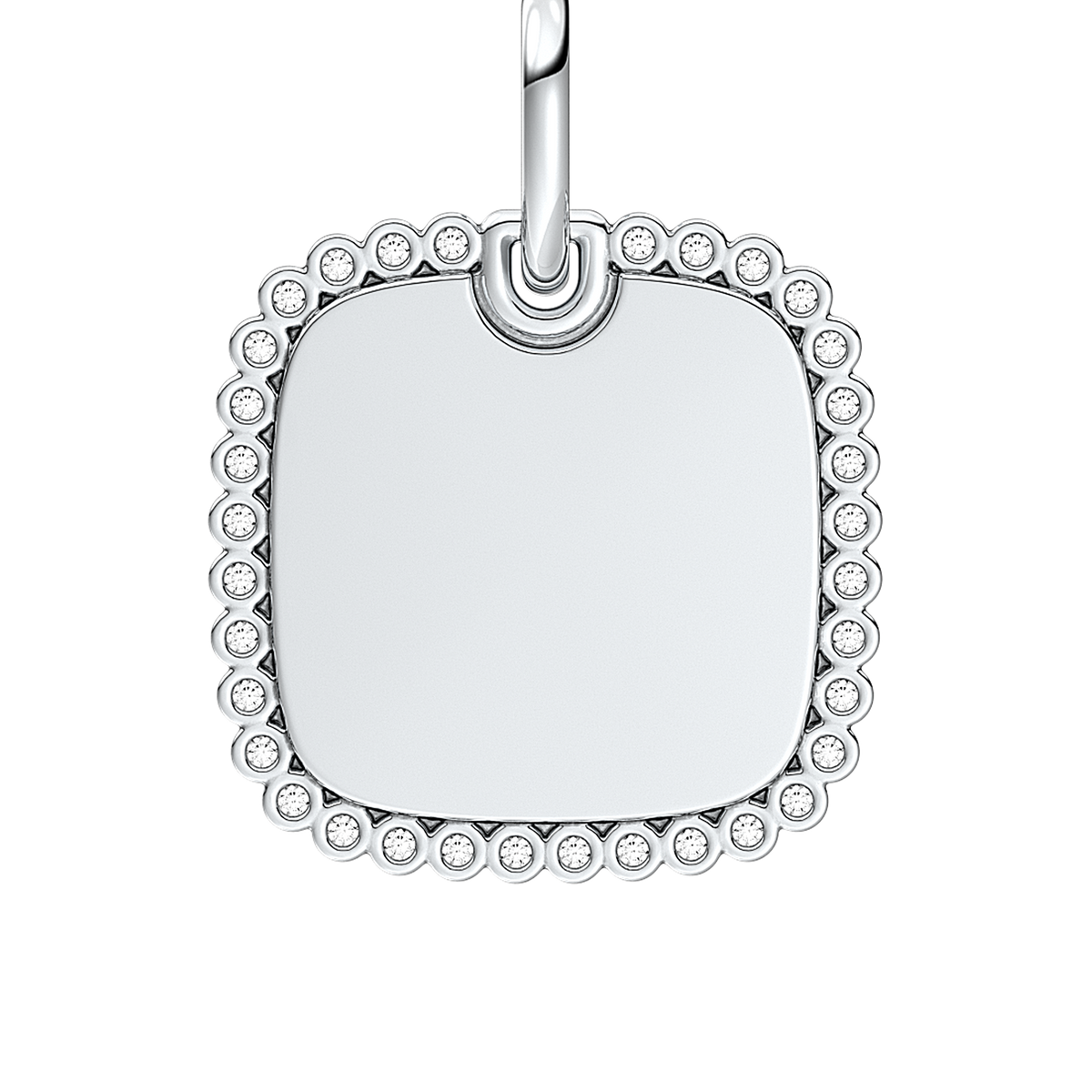 Engravable Square Tag Pendant