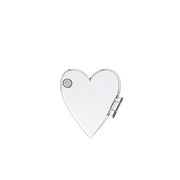 Engravable Openable Heart Tag Pendant