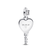 Engravable Heart Key Pendant